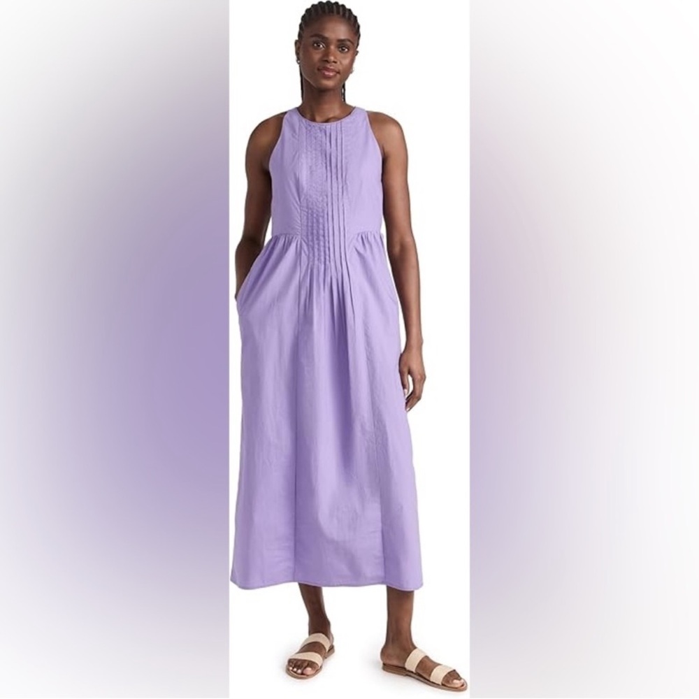 Xirena Linley cotton poplin midi dress lavender